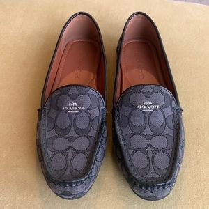 Coach black driving loafers